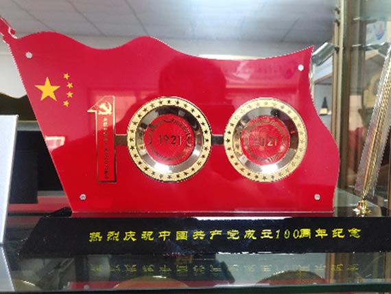 双面立牌党旗摆件